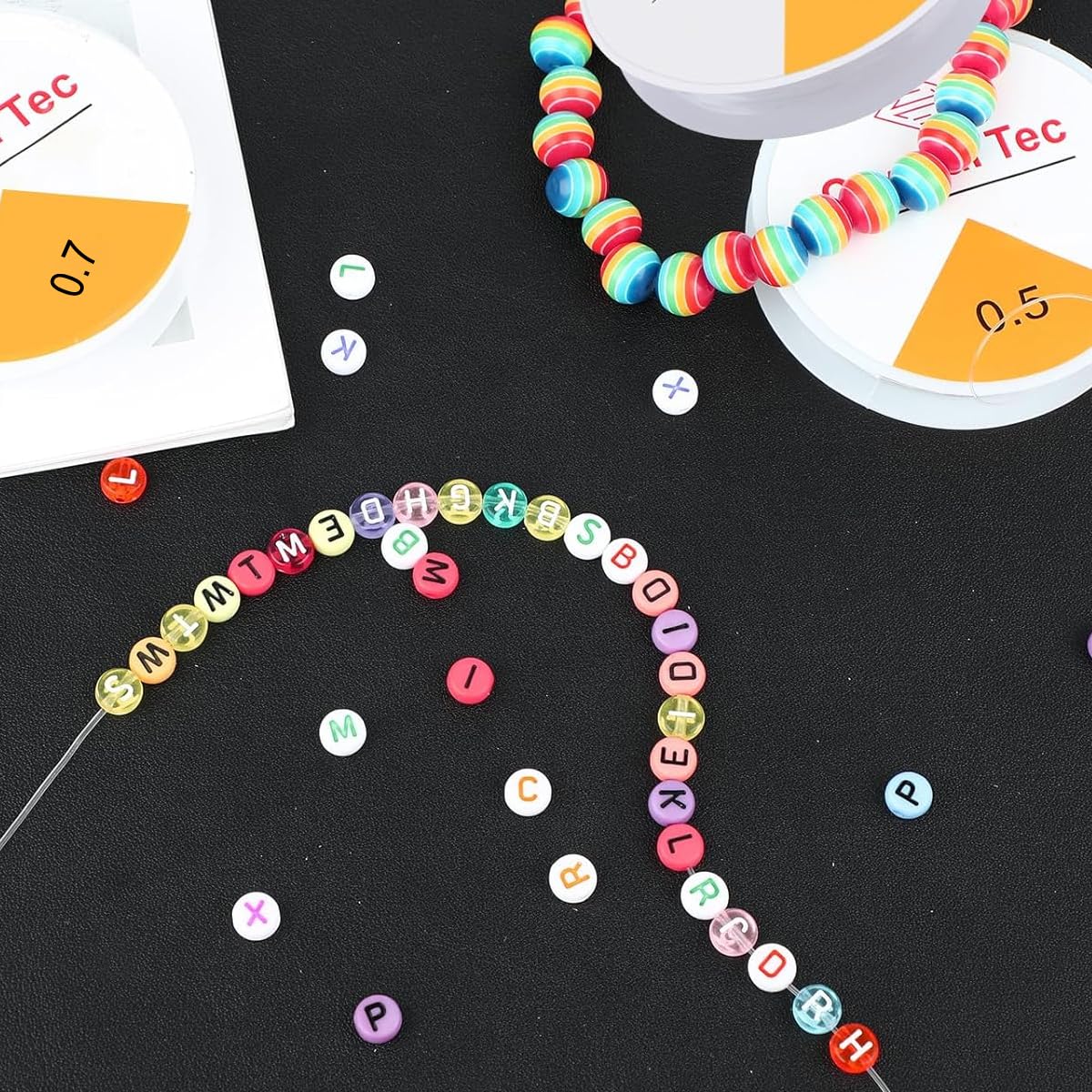 HASTHIP 6 Rolls Elastic String Crystal String Bead Cord Elastic Beading Cord 0.4/0.5/0.6/0.7/0.8/1.0mm DIY Bracelet Making Elastic String Cord for Beading and Jewelry Making HASTHIP 6 Rolls Elastic String Crystal String Bead Cord Elastic Beading Cord 0.4/0.5/0.6/0.7/0.8/1.0mm DIY Bracelet Making Elastic String Cord for Beading and Jewelry Making